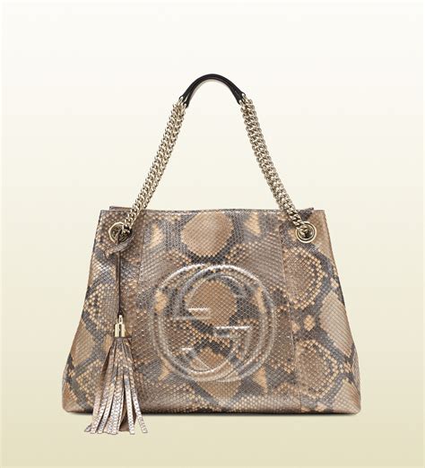 gucci soho python shoulder bag|original Gucci shoulder bag.